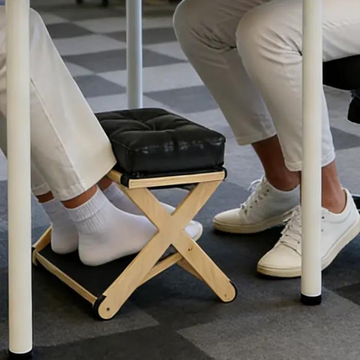 Repose-pieds en bois à double couche