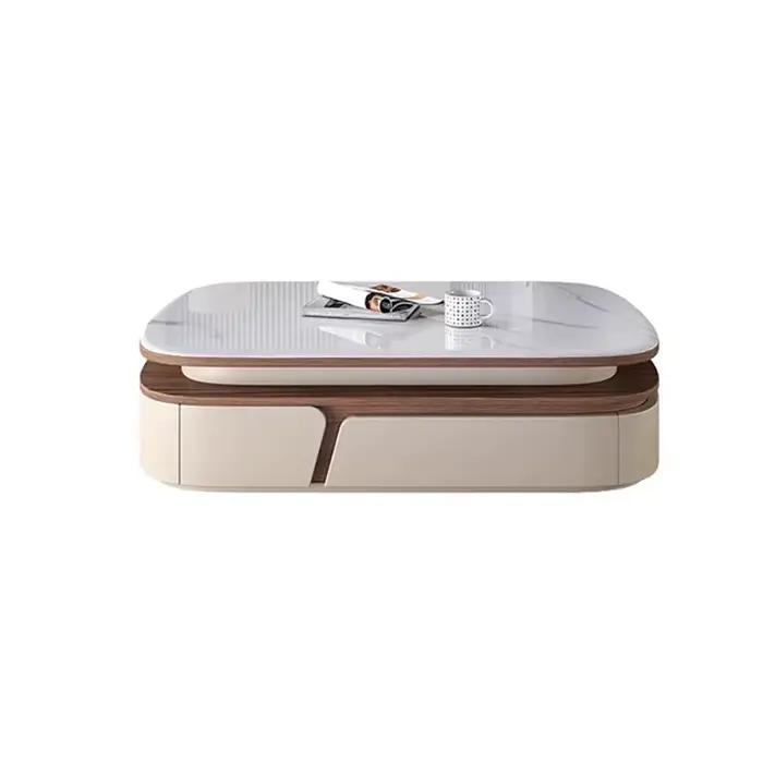 Table basse en pierre polie et design créatif pour salon élégant et moderne à offrir pour occasions spéciales