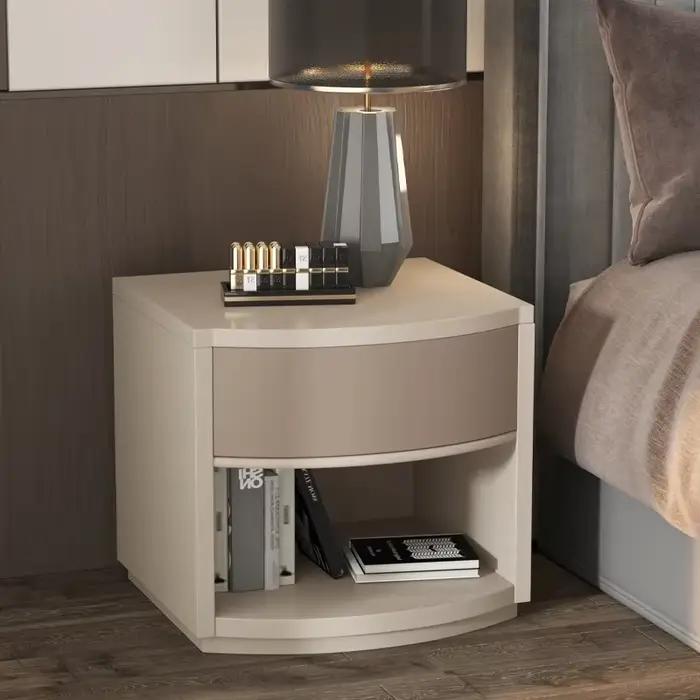 Table de chevet design de luxe avec rangement, tiroir moderne, esthétique simple, gain de place, Mesa De Noche, mobilier de chambre à coucher