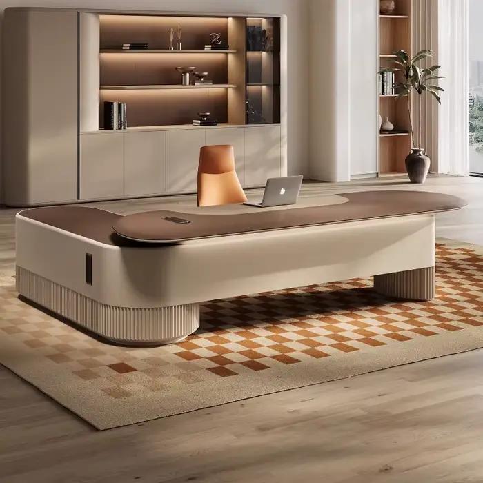Bureau de direction européen moderne multifonctionnel avec rangement