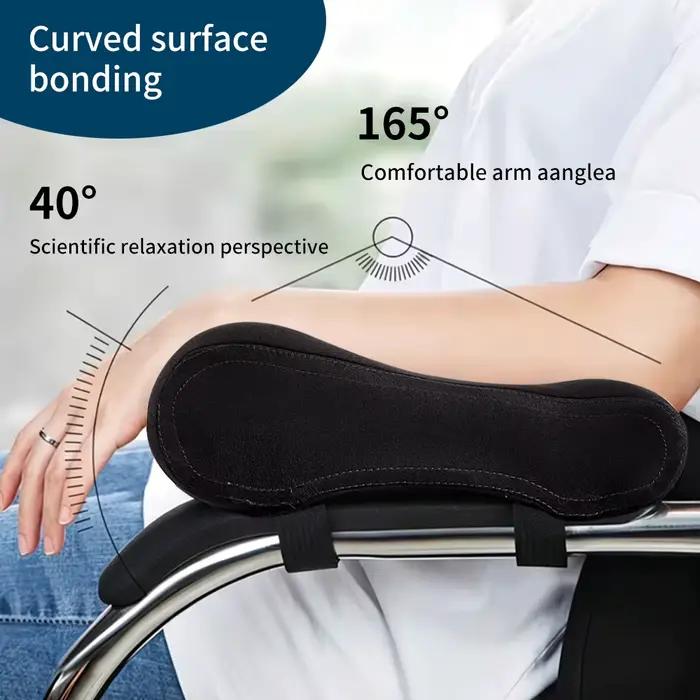 1 paire de coussinets d'accoudoir de chaise en coton à mémoire de forme