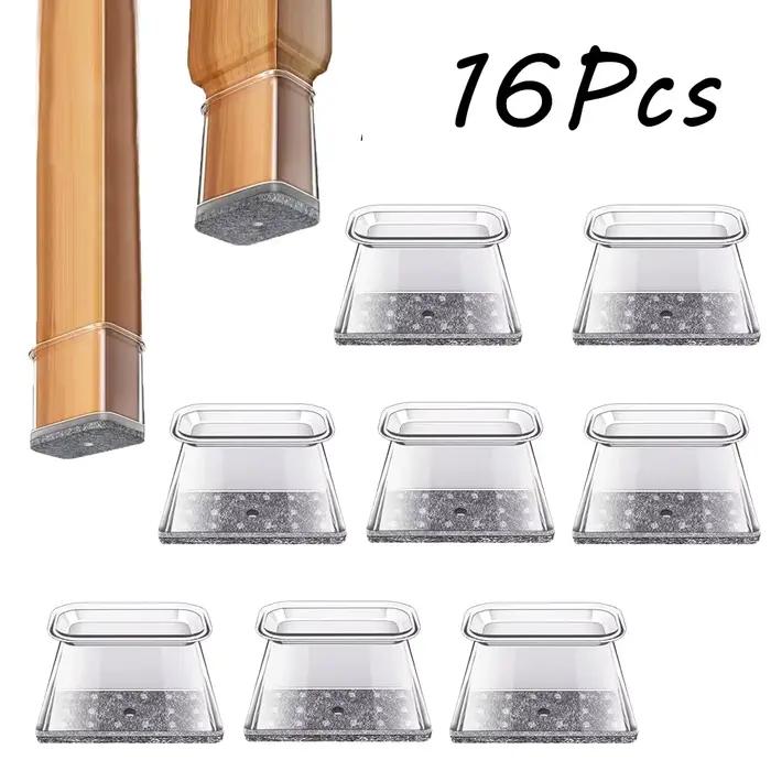 Lot de 16 protections rectangulaires pour pieds de chaise