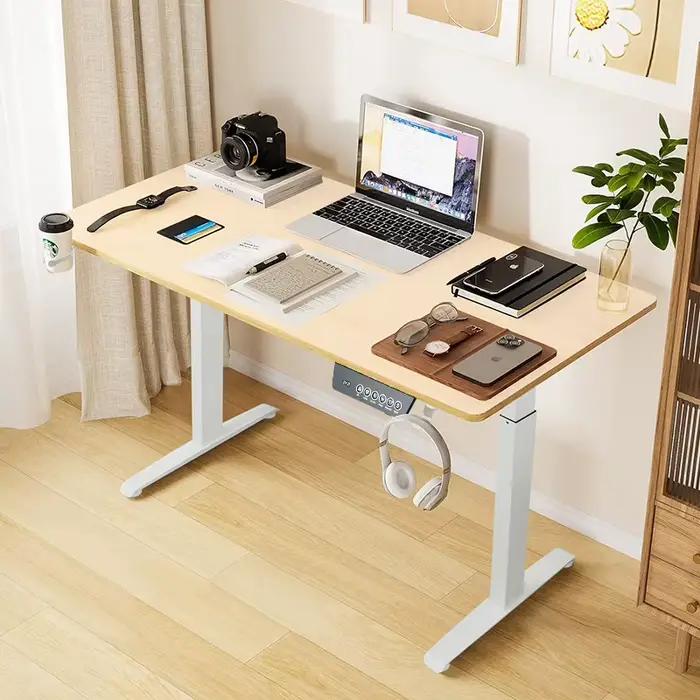Bureau électrique à mouvement réglable en hauteur, Table d'ordinateur moderne, ascenseur motorisé, bureau de jeu, pour la maison et le bureau