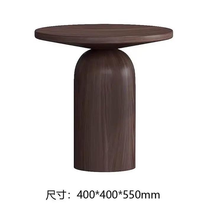 Table d'appoint en bois massif design nordique minimaliste moderne pour salon chambre hôtel gîte exposition table de chevet table basse table de canapé ronde