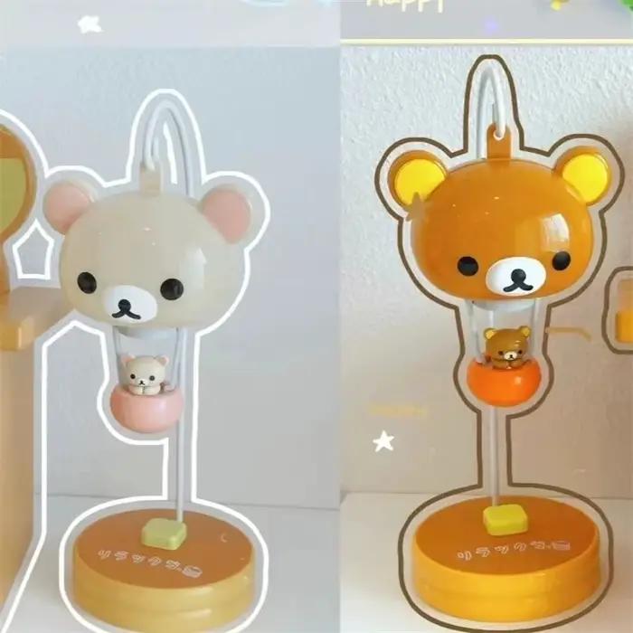 Lampe de bureau Kawaii Rilakkuma, veilleuse mignonne de dessin animé, lumière décorative de bureau pour étudiants, cadeau pour chambre de filles, ornement