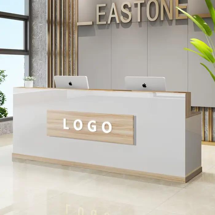 Bureaux de réception noirs personnalisés Design élégant