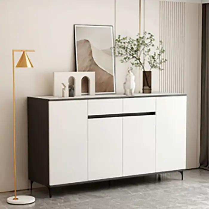 Armoire de salon minimaliste au design simple, armoire blanche de qualité supérieure, armoires à proximité cachée, meubles de cuisine