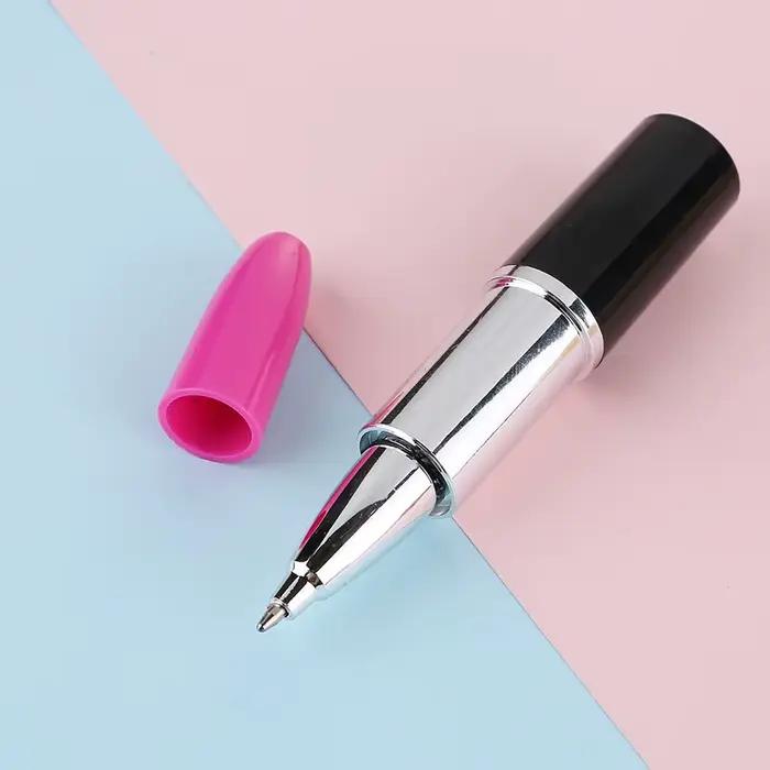 Lytwtw's papeterie mignon Kawaii rouge à lèvres fournitures scolaires de bureau stylo à bille cadeau 1 pièce