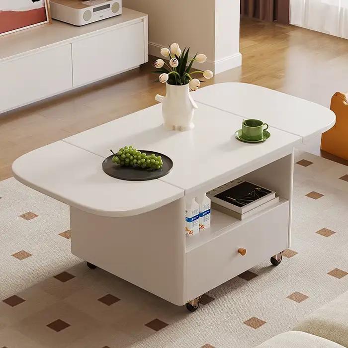 Style nordique Kawaii Table Basse organisateur tiroir à la mode luxe pliable