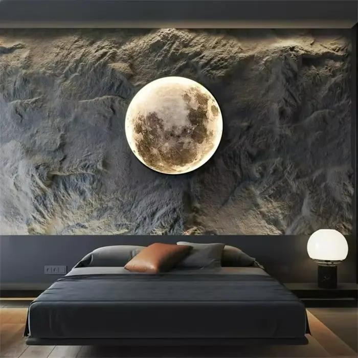 Applique murale LED moderne et minimaliste en forme de lune