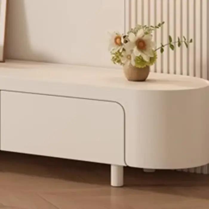 Meuble TV d'angle moderne de luxe avec tiroirs, style farmhouse, pour salon