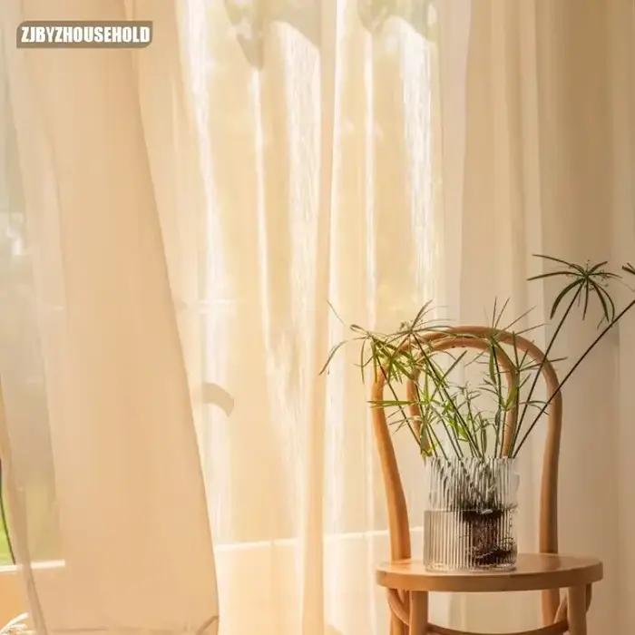 Rideau rouge en Tulle pour salon de rêve, balcon, baie vitrée, chambre à coucher, fil doré français non Transparent pour les gens