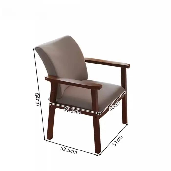 Chaise de salle à manger en bois massif pour salon