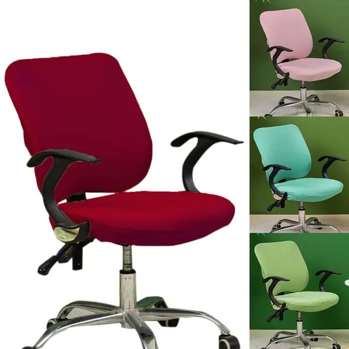 Juste de chaise de bureau à dossier fendu
