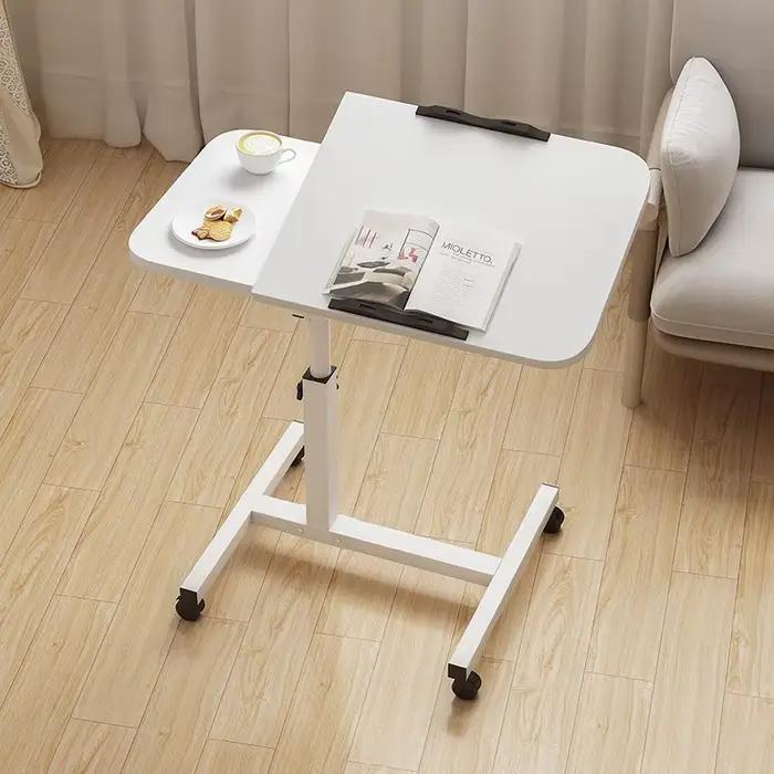 Bureau mobile sur roulettes en bois pliable pour ordinateur portable occasions spéciales professionnel étudiant flexibilité travail debout chambre canapé