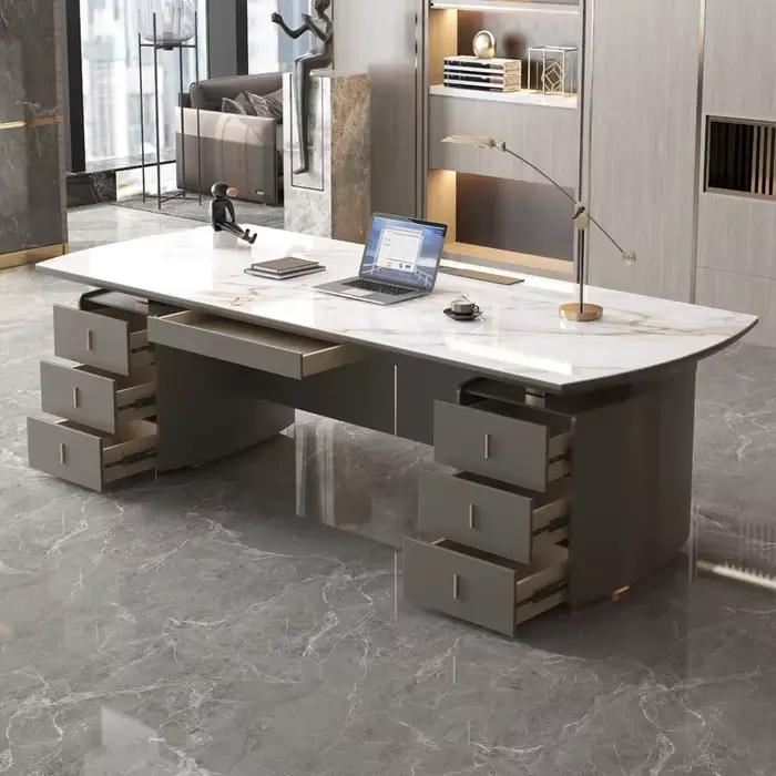 Chaises de bureau à panneau de roche brillant de luxe léger