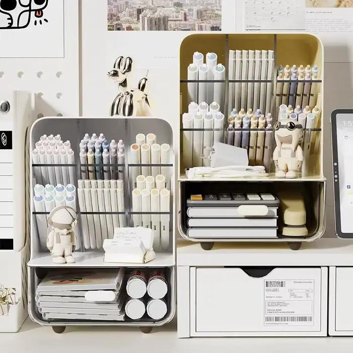 Porte-stylo d'angle pour bureau