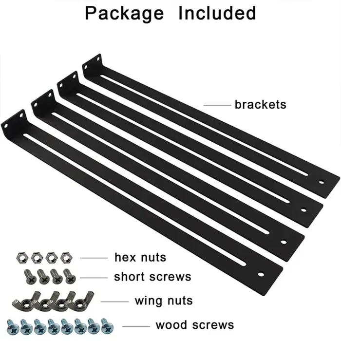 Kit de réparation de tiroirs avec vis, Kit de réparation de meubles, supports de montage, ensemble d'outils de Support inférieur pour tiroirs en bois/aggloméré/MDF