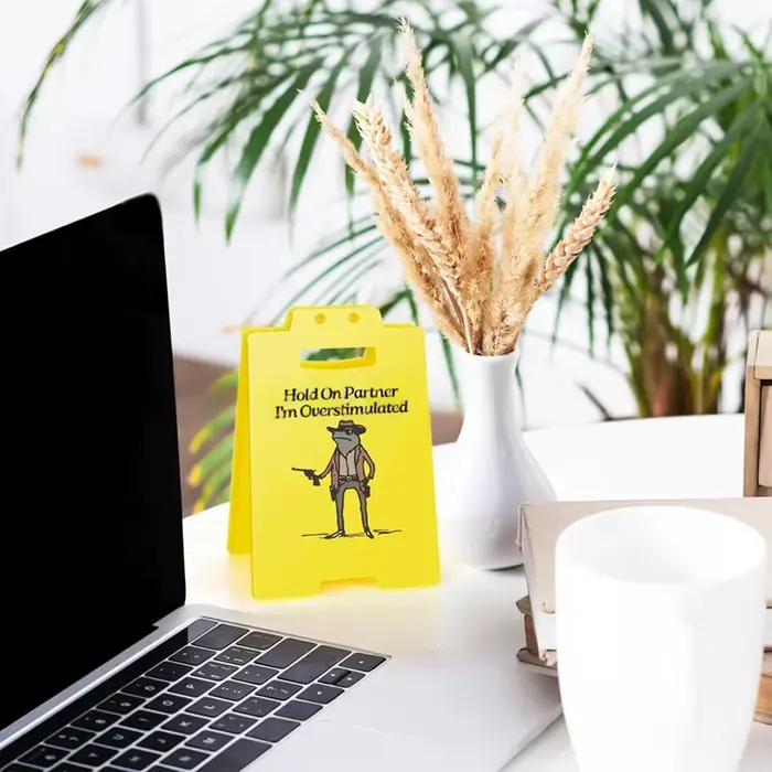 Hold On Partner I'm – panneau de bureau surdimensionné