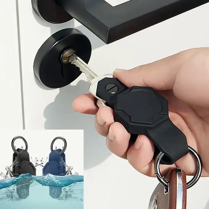 Porte-clés de voiture et moto Apple Airtag, coque en silicone, étanche, multi-outils, accessoires de bricolage pour hommes, organisateur d'étiquettes de clé, Anti-perte