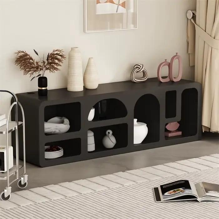 Meuble TV européen en bois à base de panneau MDF/Fiberboard moderne et design scandinave pour adulte Blanc Bleu Rouge Vert