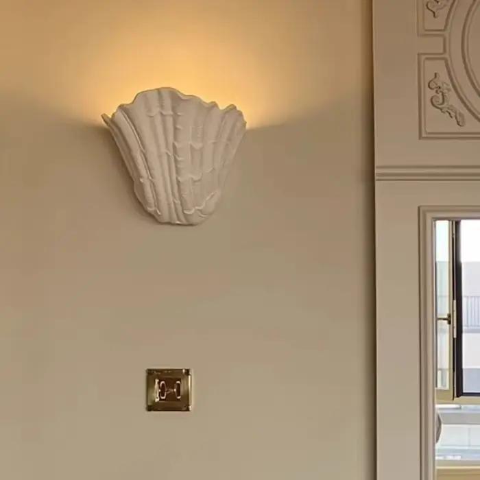Lampes murales françaises luxueux Baroque Art coquille appliques murales salon chambre Table de chevet étude Restaurant café décor à la maison éclairage