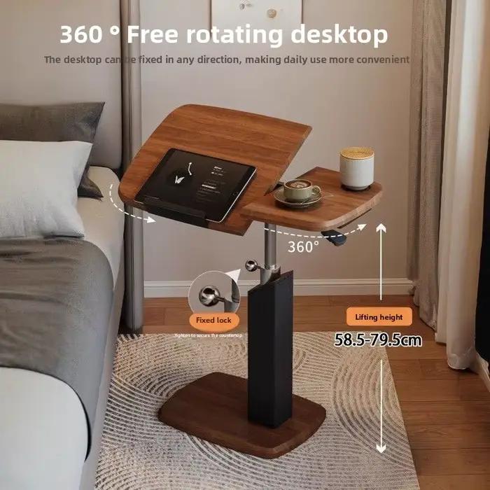 Table relevable pour salon en cuir moderne avec cadre métal pour adultes et seniors occasions spéciales