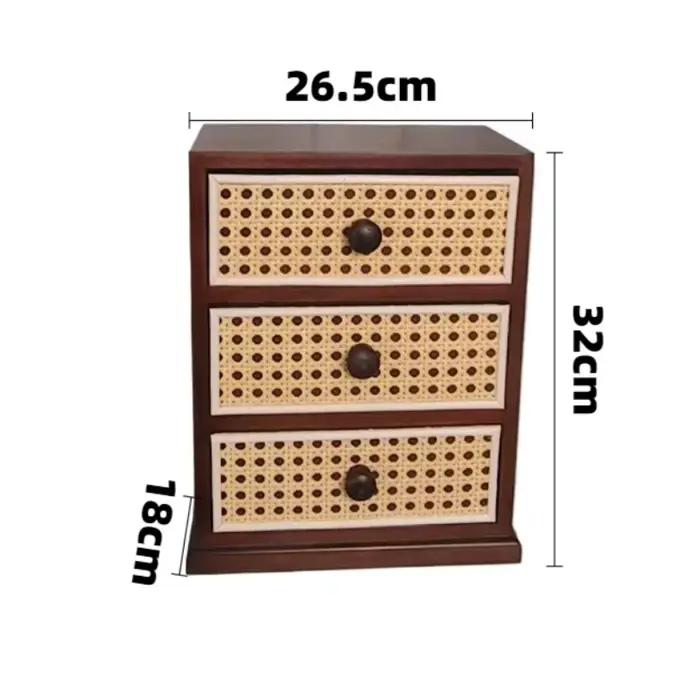 Supports de rangement de bureau en bois massif de petite taille