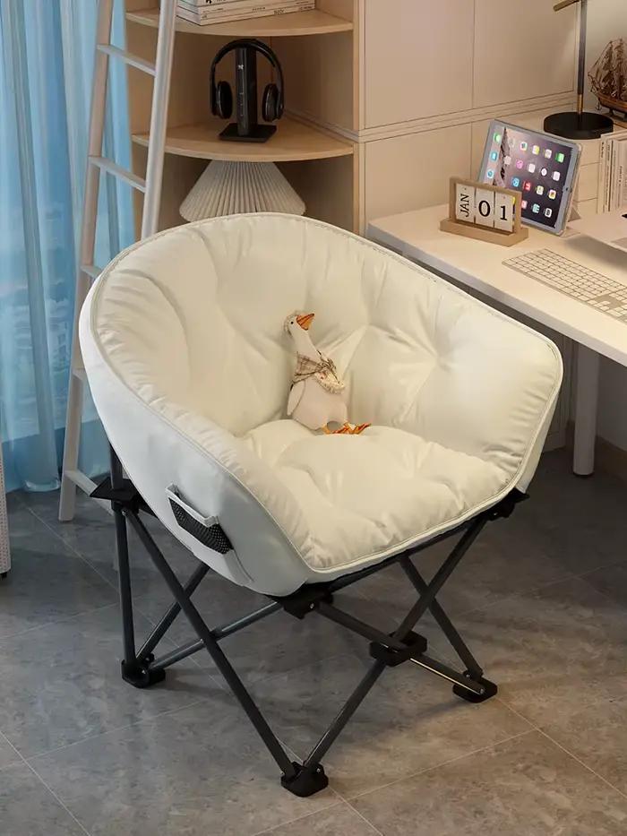 Chaise pliante pour chambre à coucher et salon, design unique, multicolore, confort étudiant et familiale, idéal pour étude, détente et parties de jeux