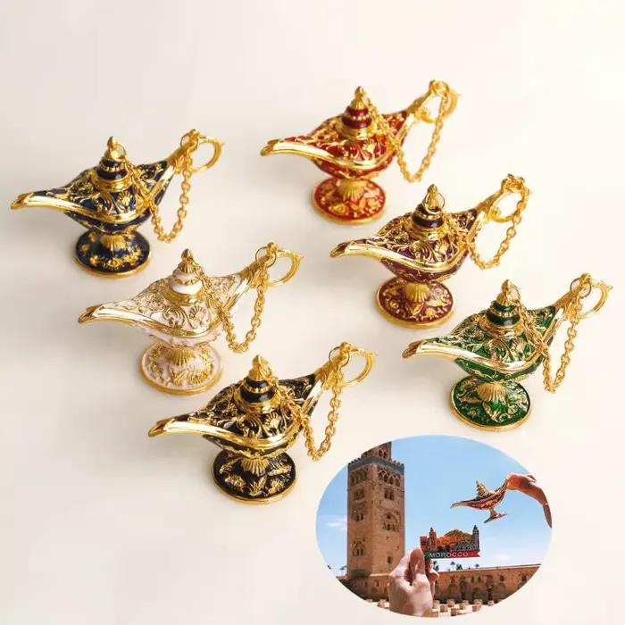 Aladdin lampe magique alliage artisanat décoratif ornements Statue mariage vacances fête maison salon bureau décoration