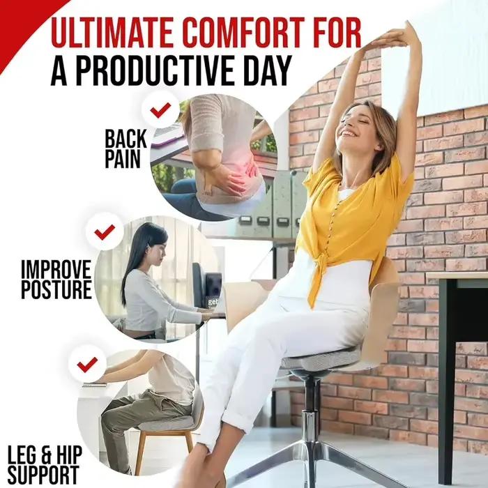 Coussin de chaise ergonomique en mousse à mémoire de forme
