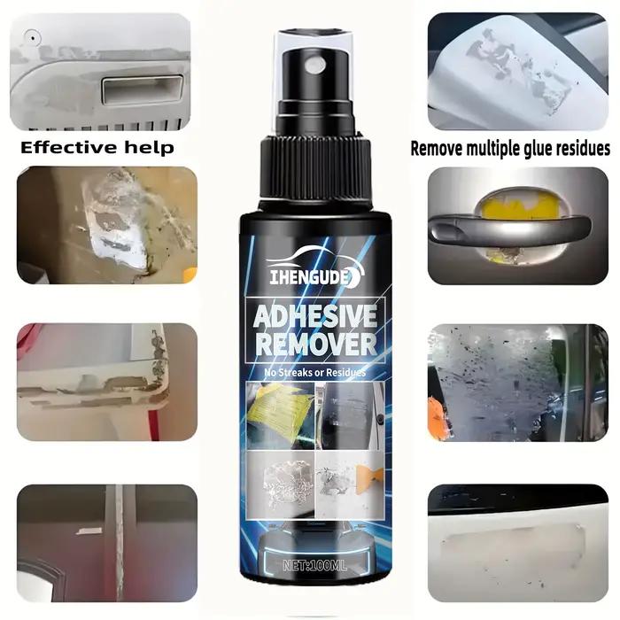 Spray dissolvant d'adhésif à action rapide – Feuilles sans résidus, peuvent enlever la colle, des autocollants et des résidus collants de voitures, de meubles et d'appareils – Convient à une variété d