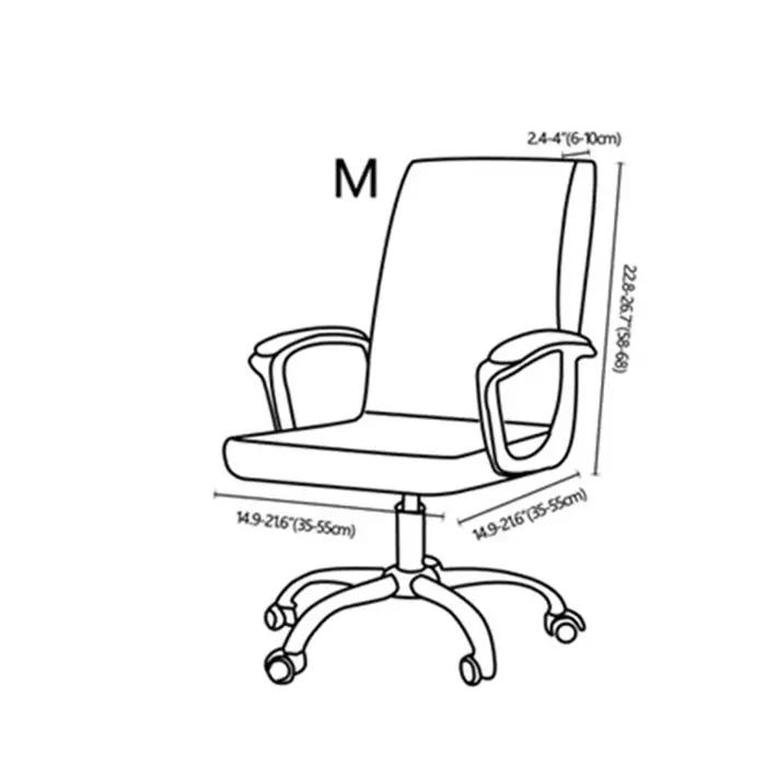 Juste de chaise de bureau en velours lavable