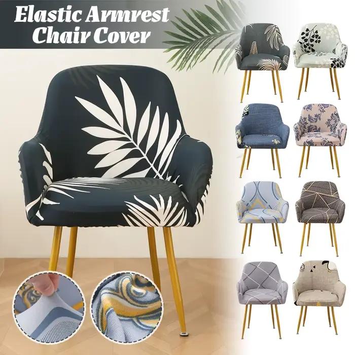 Nouvelle housse de chaise incurvée avec accoudoirs hauts