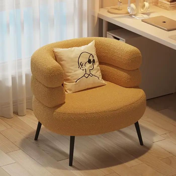 Chaise de salon LIEI en tissu flanelle, minimaliste moderne, élégante pour femmes, usage quotidien et occasions spéciales