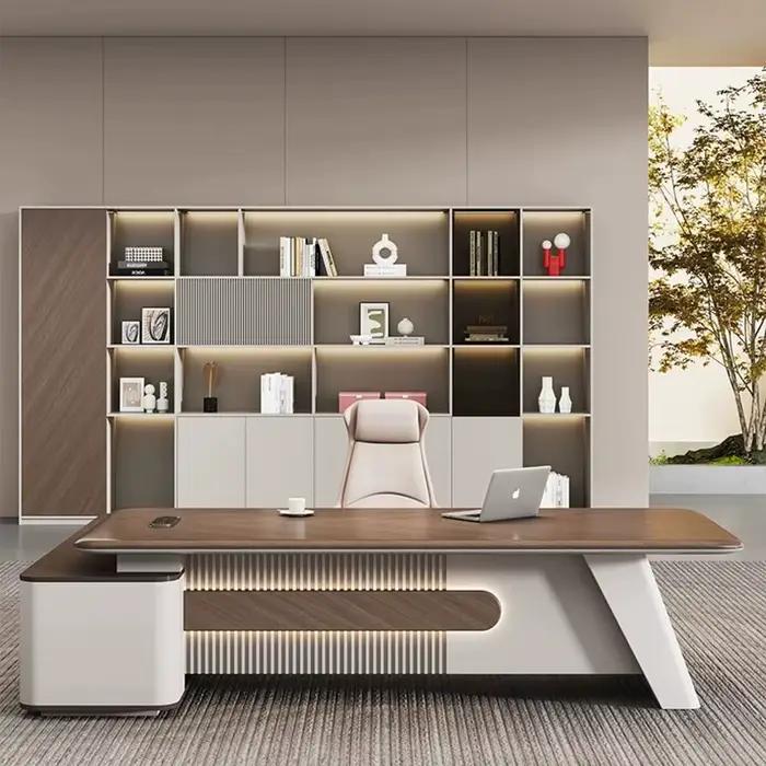 Bureau de conférence moderne et esthétique avec tiroir, décoration informatique, style européen, meuble de maison