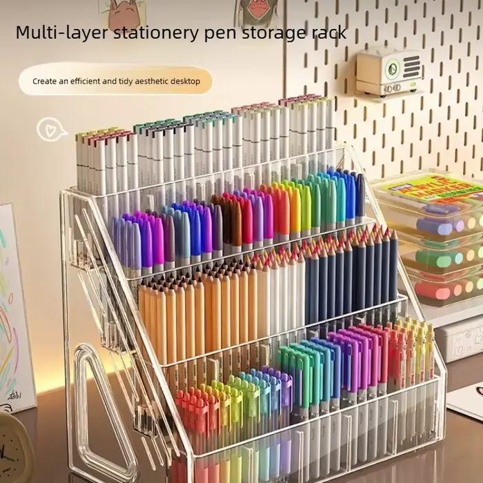 Organisateur de stylos de bureau en acrylique