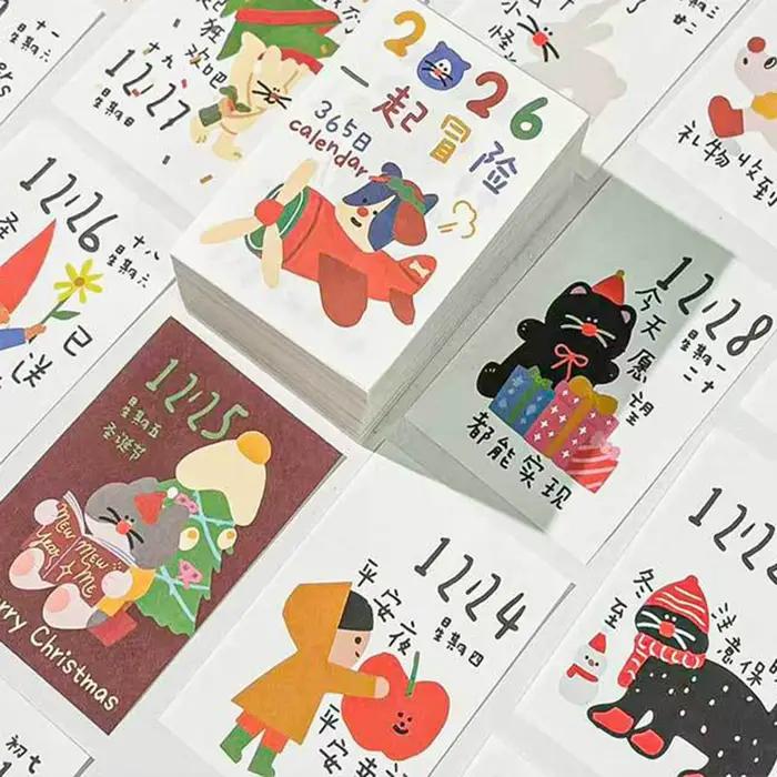 Calendrier de bureau à feuilles détachables 2026