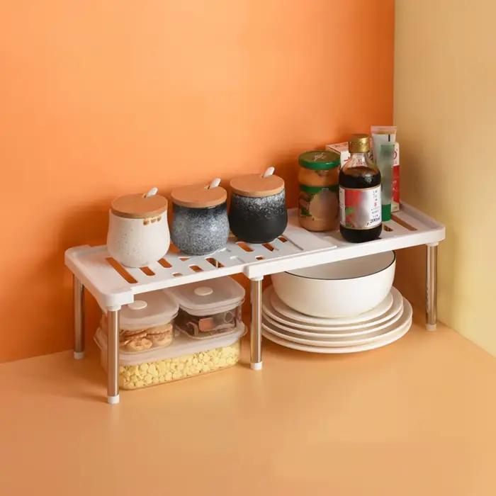 Étagère de rangement pour bouteilles d'épices, support de cuisine rétractable pour armoire, égouttoir à vaisselle extensible, organisateur domestique