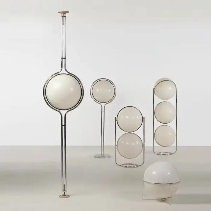 Abat-jour circulaire en acrylique blanc moderne lampadaire LED salon chambre décoration intérieure de la maison luminaires d'éclairage