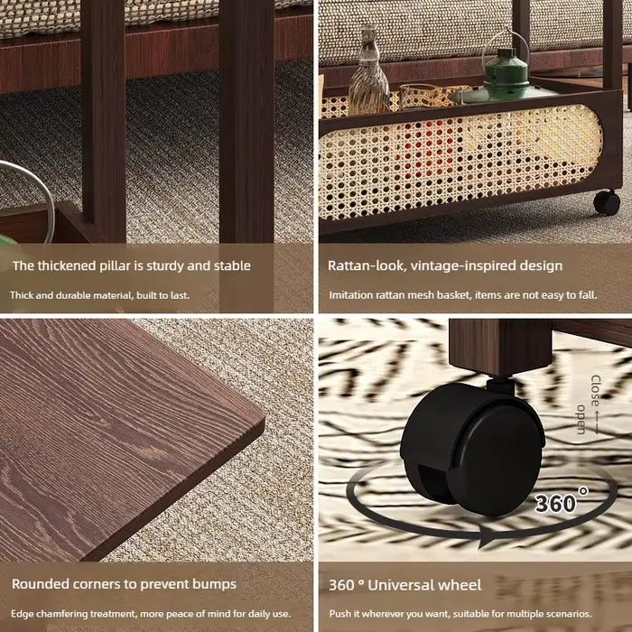 Table basse multifonctionnelle pliable avec roulettes pour salon rangement et décoration multifonctionnelle pour femme occasions spéciales