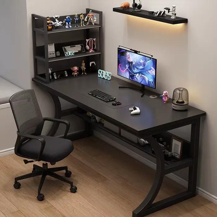 Table de jeu, table d'ordinateur de bureau pour la maison avec étagères