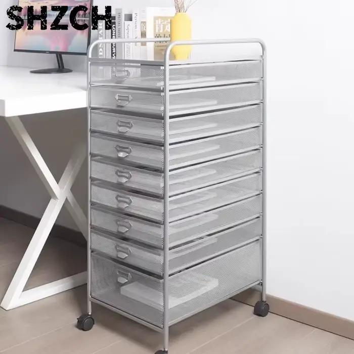 Chariot de rangement sous bureau avec tiroirs imperméables pour documents A4 A3, rangement industriel multifonctionnel pour bureau et organisation à domicile