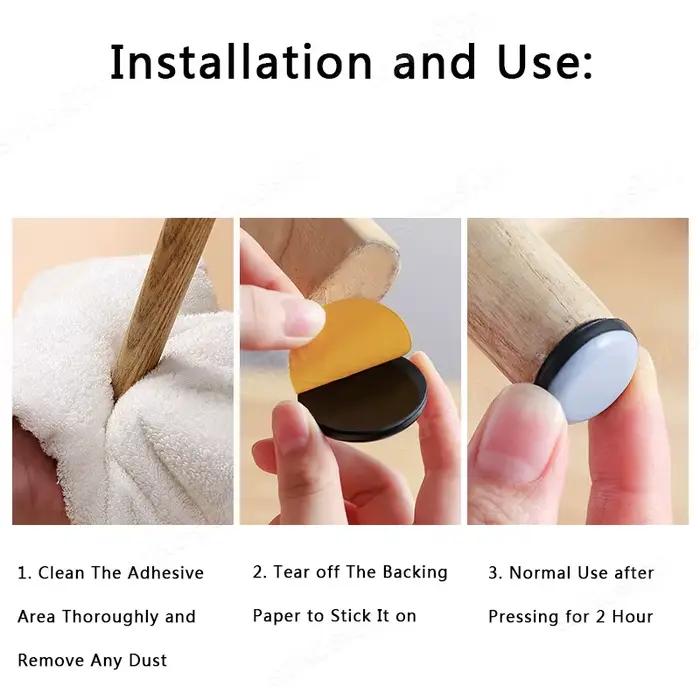 Coussinets coulissants pour meubles 20 pièces bloc coulissant pour pieds de chaise de table anti-rayures facile à déplacer tapis de pieds pour meubles lourds tampons mobiles épaisses matériaux haut de gamme usage simple installation facile pour canapés bureaux coiffeuses lits et plus occasions spéci