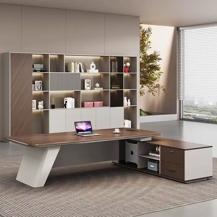 Bureau de conférence moderne et esthétique avec tiroir, décoration informatique, style européen, meuble de maison