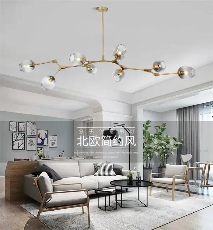 Lustre en verre Ludeviation moderne pour LOFT