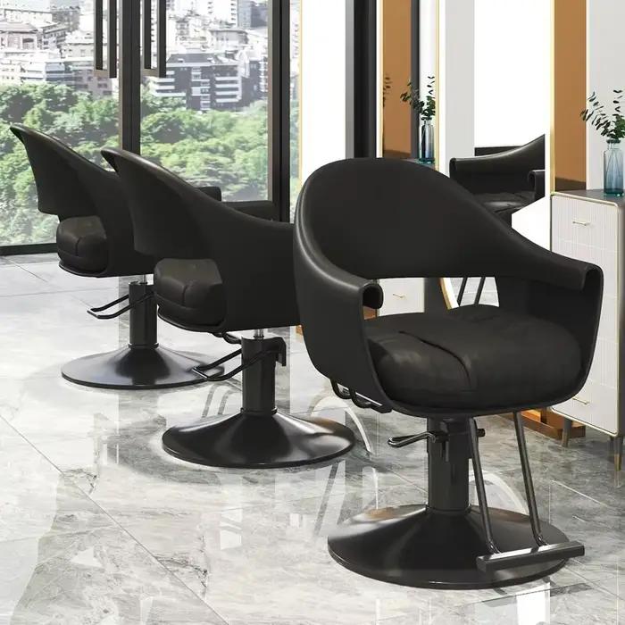 Chaise de coiffure moderne en cuir et acier de haute qualité, avec plusieurs Options de couleurs, meubles de Salon