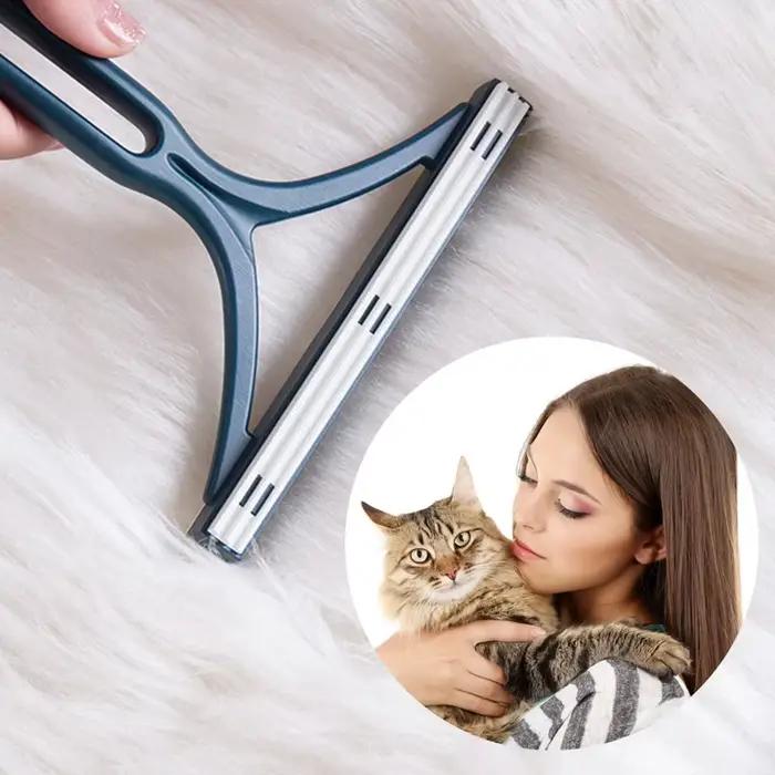 Meubles propres dissolvant de poils d'animaux Double face capteur de peluches maison canapé capteur de cheveux chien épilateur nettoyant tissu rasoir grattoir
