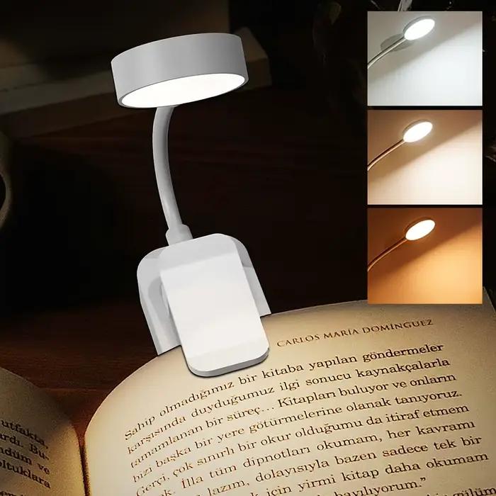 Mini lampe de livre pliante à Clip