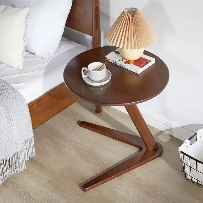 Table basse ronde en bois massif
